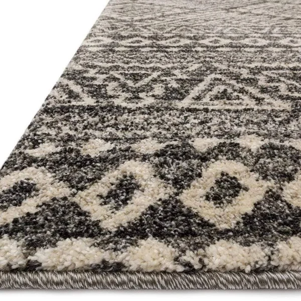 Loloi Emory EB-08 9&2x22 x 12&7x22 Graphite - Ivory Rug