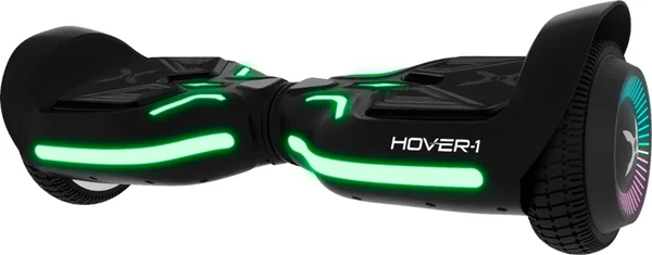 Hover-1 Black Superfly Electric Self-Balancing Scooter with 6 Mi Max Operating Range & 7 MPH Max Speed – Ipx4 Water Resistan