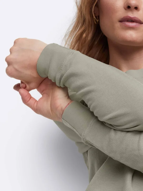 Organic Terry Raglan Sweatshirt Sage, 3X
