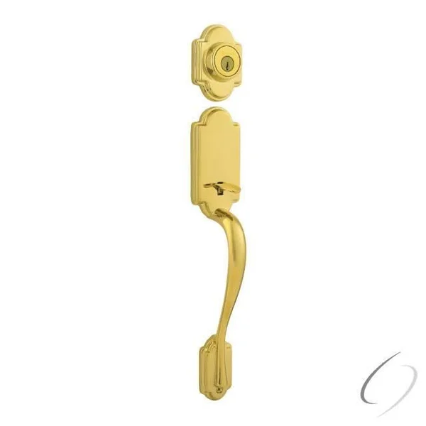 Kwikset 800ANLIP-L03V1 Arlington Single Cylinder Exterior Handleset with New Chassis with RCAL Latch and RCS Strike Lifetime Bra
