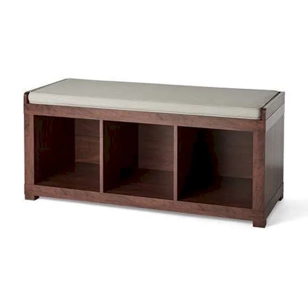 Better Homes and Gardens 3-Cube Organizer Storage Bench - Mahogany, Size: 17.99 inch x 44.65 inch x 19.92 inch