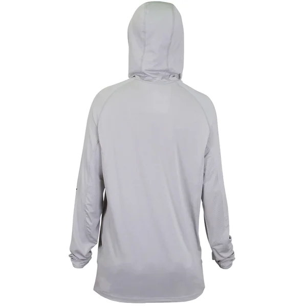 AFTCO Barracuda Geo Cool Fishing Hood & Mask - Bahama Heather - S