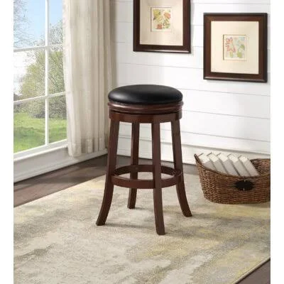 Charlton Home Westerberg Swivel Bar & Counter Stool Seat Height: Bar Stool (29” Seat Height), Color: Cappuccino