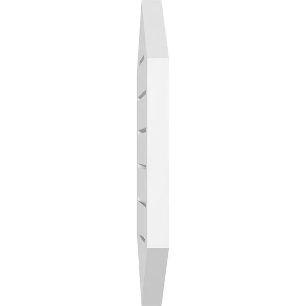 Ekena Millwork GVPVP14X2802SF-10 14x22W x 28x22H Vertical Peaked Surface Mount PVC Gable Vent 10/12 Pitch: Functional, w/ 2x22W