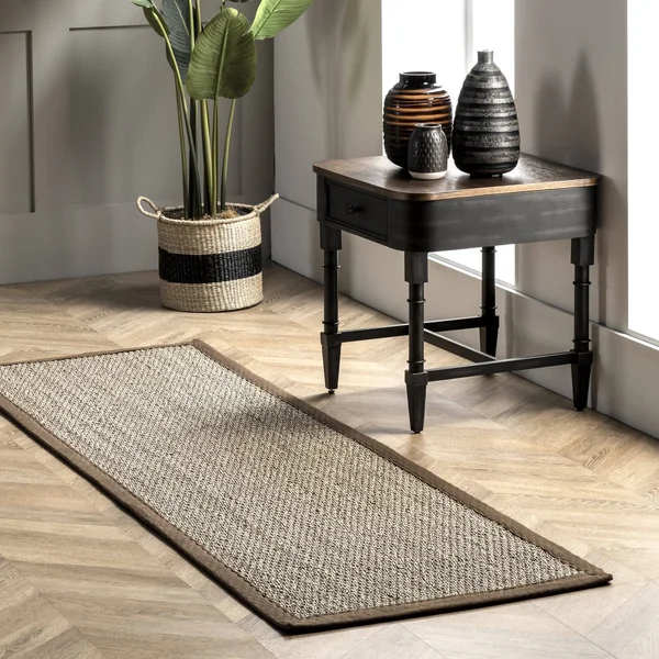 nuLOOM Elijah Seagrass Natural Runner Rug, 2& 6x22 x 6&, Brown
