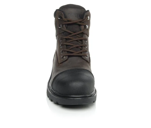 Men's Wolverine Rig Steel Toe Work Boots in Dark Brown Size 8 Medium