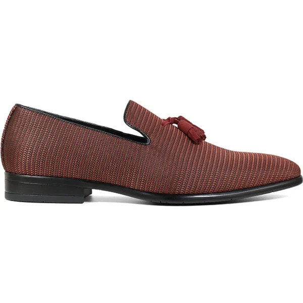 Stacy Adams Men's Tazewell Plain Toe Tassel Slip-On - Brick