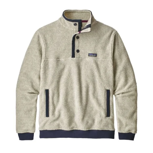 Patagonia Men's Shearling Button Pullover - Oatmeal Heather, S