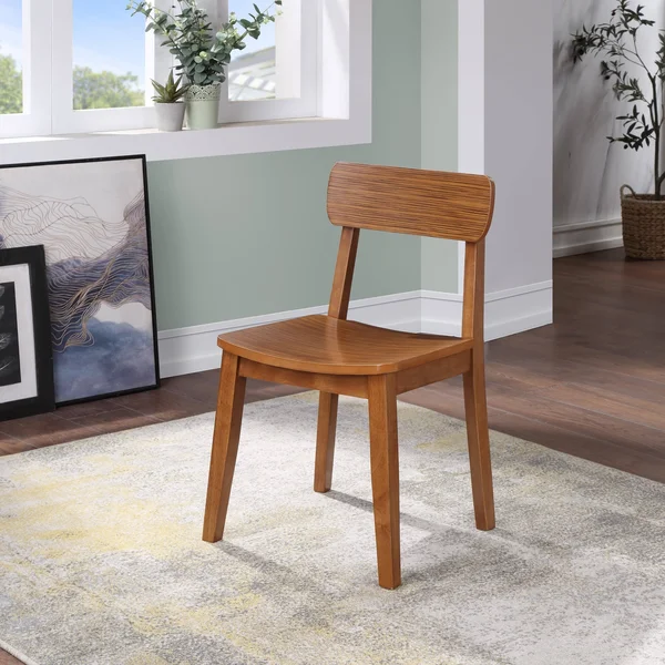 Boraam Ind. Hagen Zebra Series Chair (Set of 2), Size: Rich Walnut, Brown