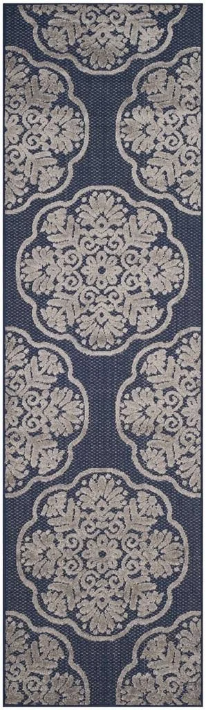 Safavieh Cottage COT911A Navy - Creme Rug 2&3x22 x 8& Runner