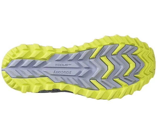 Saucony Women's Xodus ISO 3 Trail Running Shoe, Size: 12 B(M) US, Grey/Citron