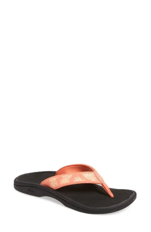 Women's Olukai Ohana Flip Flop - Size 5 M - Orange