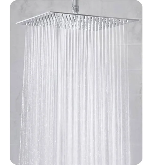 Jaclo Cubix 12x22 Wall/Ceiling Mount Single-Function Square Rain Machine Showerhead in Antique Brass - Flow Rate: 2.0 GMP, SKU: S