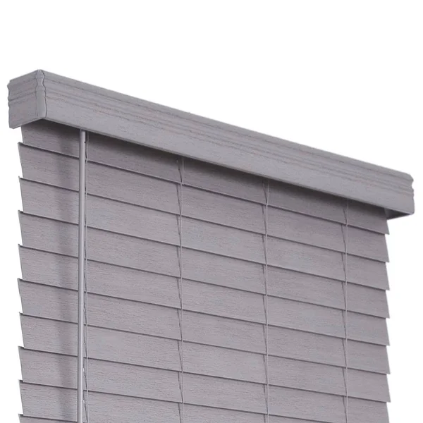 Allen + Roth 2.5-in Slat Width 20.5-in x 72-in Cordless Gray Faux Wood Room Darkening Horizontal Blinds - DFHSB2472-20.5