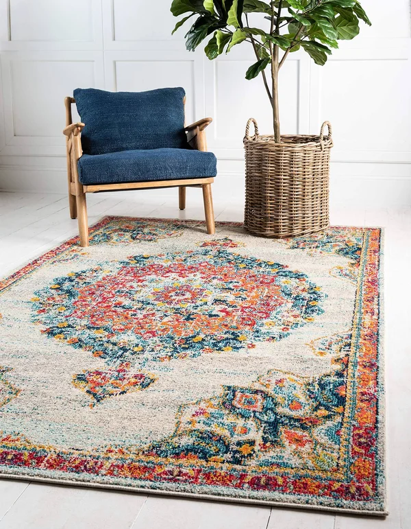 Unique Loom Penrose Alexis Ivory 10 ft. x 14 ft. Area Rug