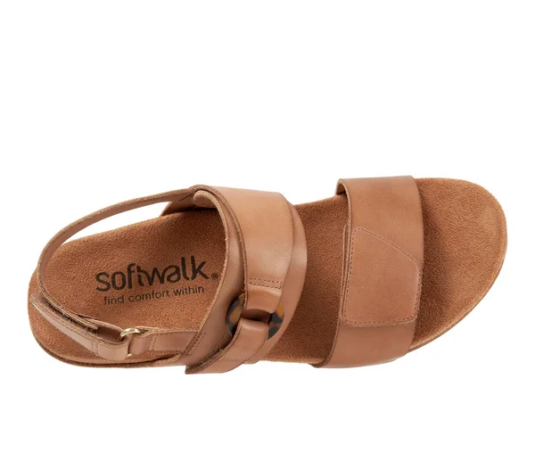 SoftWalk Benissa - Women's Sandal - Tan 6 Medium
