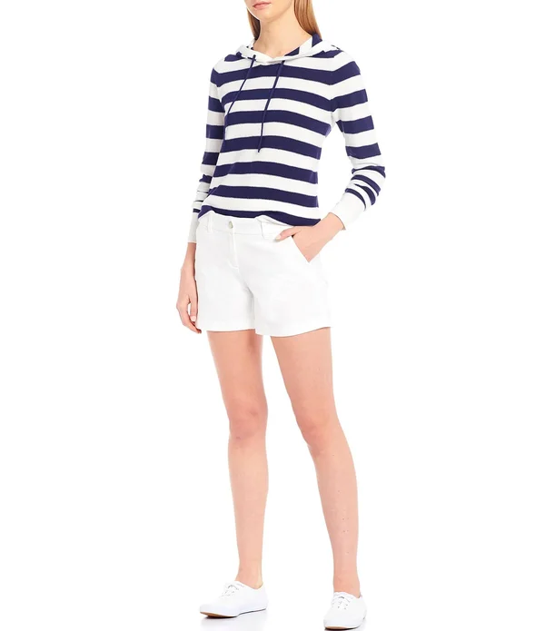Southern Tide Caroline Stretch Twill Shorts - Womens, 10, Bermuda Teal
