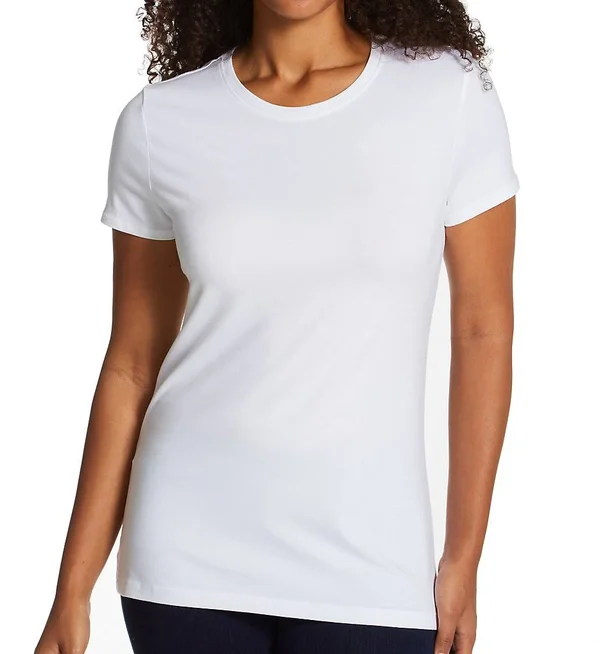 Tommy John 1001100 Second Skin Crew Neck Tee, White