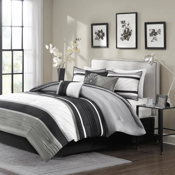 Porch & den Denvers 7-Piece Comforter Set - Grey - California King