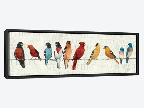Avery Tillmon Canvas Art Prints - The Usual Suspects - Birds on A Wirestyle > Decorative > Shabby Chic D閏or art)