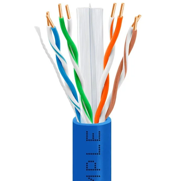 Cmple - Cat6 Bulk 23AWG Ethernet LAN Network Cable - 1000 ft Blue