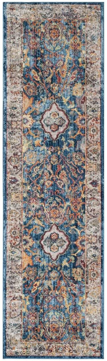 Safavieh 2&-3x22 x 12& Bristol BTL361C Blue, Light Grey Rug