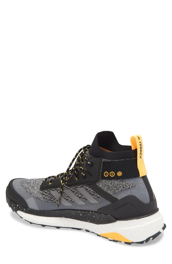 Adidas Terrex Free Hiker Parley Hiking Shoes - Men's - Core Black - White, Solar Gold - 8