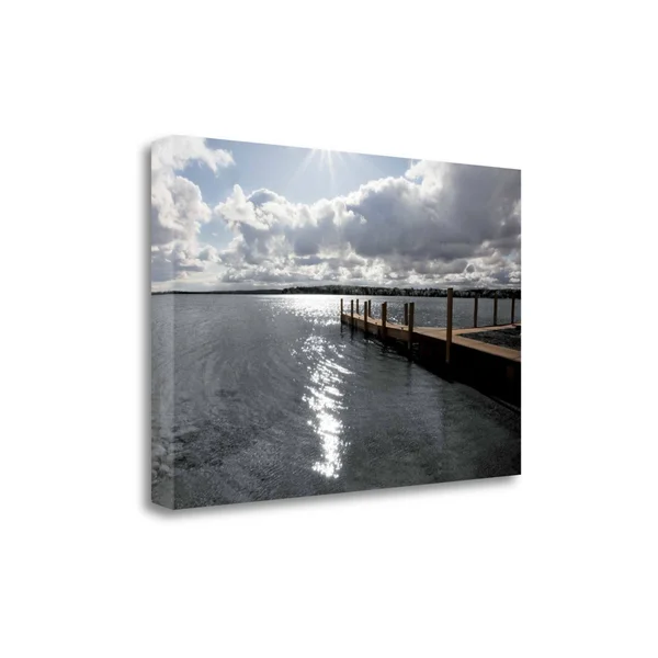 Tangletown Fine Art Sunrise at Crooked Lake by Monte Nagler Giclee Print on Gallery Wrap Canvas - 29x22 x 20x22 - Multi