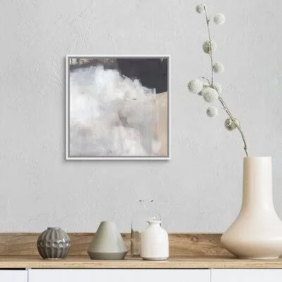 Neutral Abstract I by Jennifer Paxton Parker - Painting Print on Canvas Ebern Designs Format: White Floater Framed, Size: 14x22
