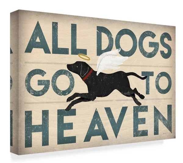 Trademark Fine Art 'All Dogs Go to Heaven I' Canvas Art by Ryan Fowler - Size: 22 x 32
