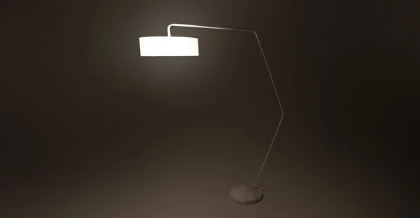 White Floor Lamp, Marble Base, Article Heron Modern Lighting