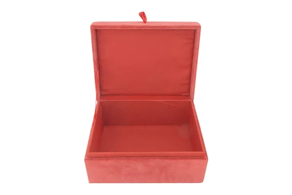 Creative Co-op Wood & Cotton Velvet Attached Lids (Set of 3 Sizes) Boxes - Persimmon
