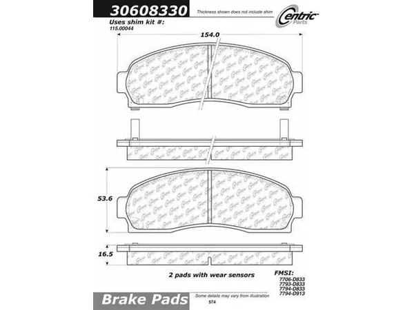 Centric Fleet Performance Brake Pad