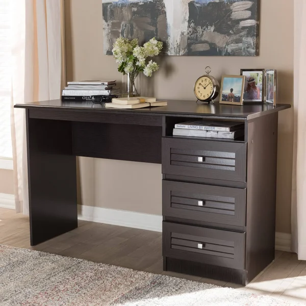 Baxton Studio Carine Modern & Contemporary Wenge Brown Finished Desk