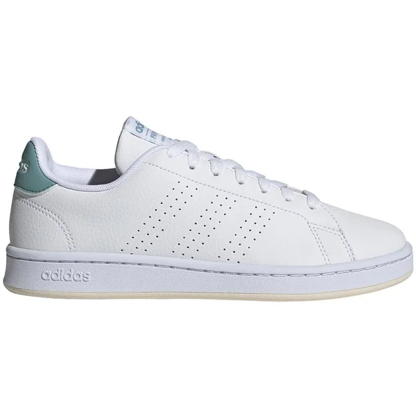Adidas Women's Advantage Shoe 11, White/White/Mint Tone