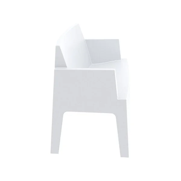 Compamia Box Resin Outdoor Bench White