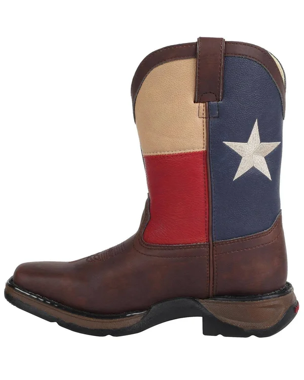 Lil& Durango Kids& Texas Flag Western Boots - Brown