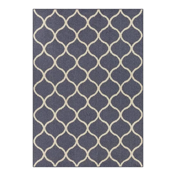 Maples Daphne Trellis Rug, Blue, 2.5X10 ft