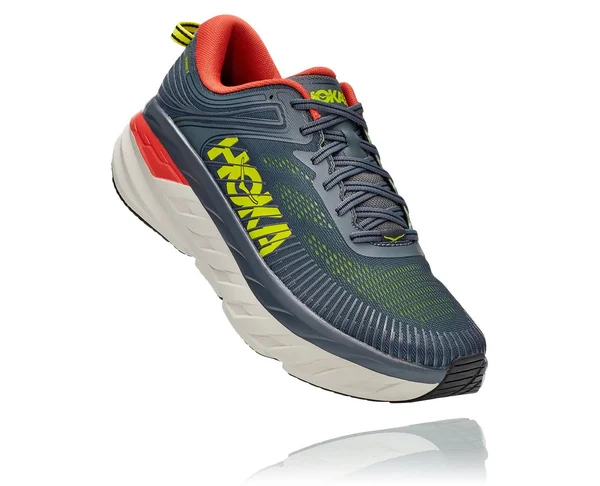 Hoka One One Men's Bondi (Wide) 7 Turbulence-Chili, 7.5