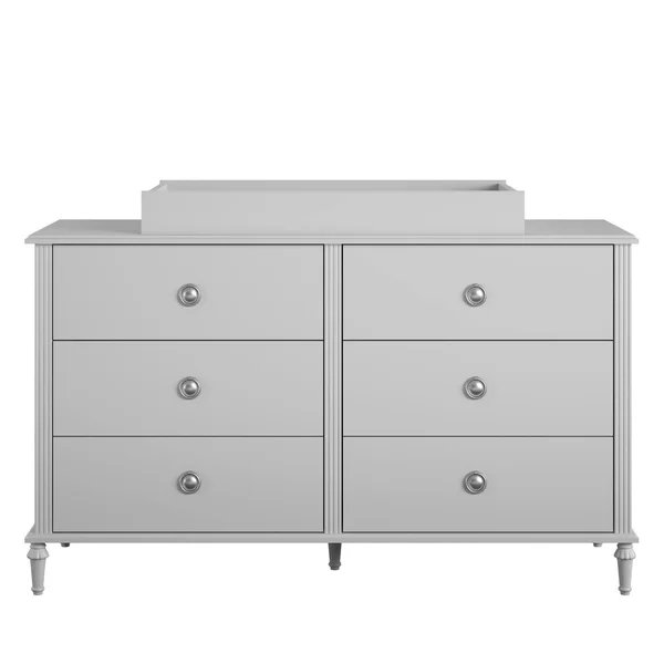 Little Seeds Rowan Valley Arden 6 Drawer Grey Changing Dresser, Gray
