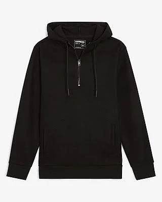 Solid Quarter Zip Hoodie Gray Men's S