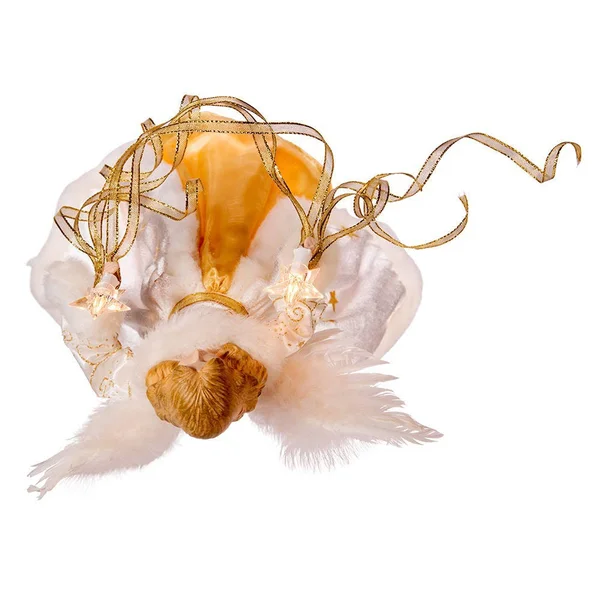 Kurt Adler 10-Light 16x22 Cream and Gold Angel Treetop