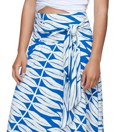 Patagonia Kamala Midi Skirt - Women's Eucalyptus Fronds/Bayou Blue, L