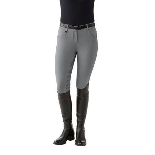 Ovation Ladies Euro Melange X-Grip Full Seat Breech - 32R, Neutral Beige
