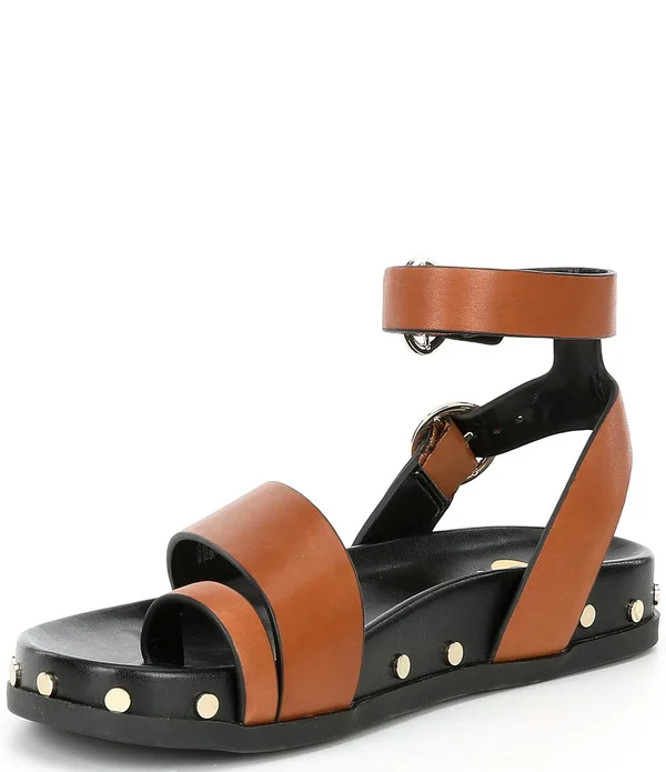 GB Main-Stage Leather Studded Toe-Loop Sandals - 7.5M