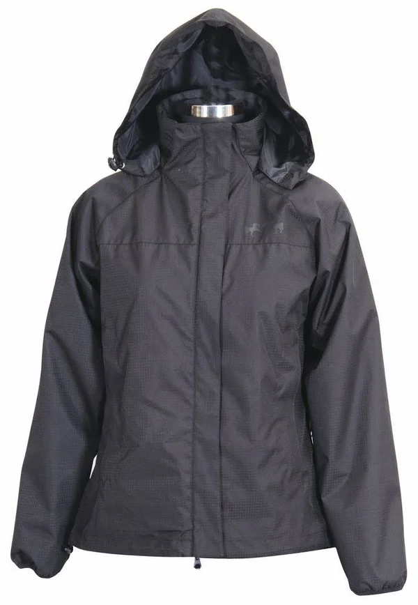 Equine Couture Ladies Amazon Rain Shell Jacket - XL - Black