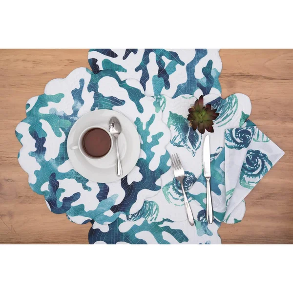 Aqua Reef Napkin Set of 6 in - Rectangle Placemat Cu0026F Home