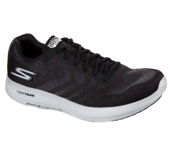 Skechers Men's Go Run Razor Sneakers - Black/White, 7.5