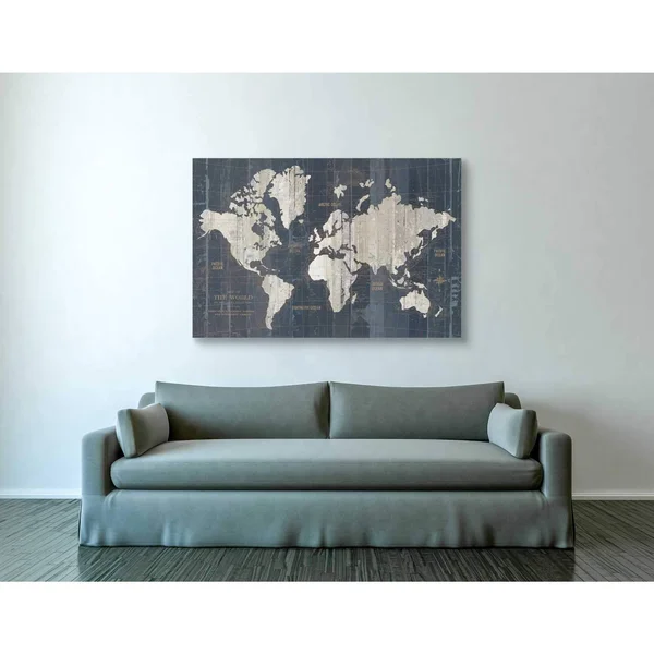 Epic Graffiti Old World Map by Wild Apple Portfolio, Giclee Canvas Wall Art, 18x22x26x22 40x22 x 60x22