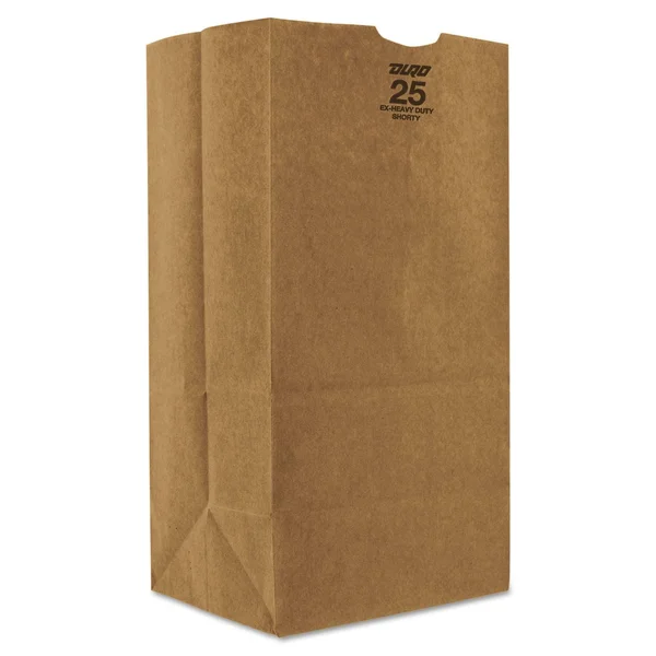 #25 Paper Grocery - 57lb Kraft, Extra Heavy-Duty 8 1/4x6 1/8 X15 7/8, 500 Bags